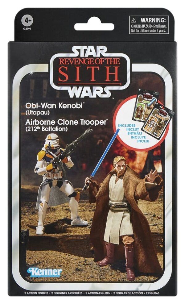 Star Wars Episode III Vintage Collection Akció Figura 2-Pack Obi-Wan Kenobi & Airborne Clone Trooper 10 cm