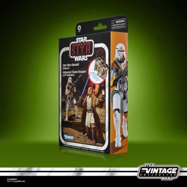 Star Wars Episode III Vintage Collection Akció Figura 2-Pack Obi-Wan Kenobi & Airborne Clone Trooper 10 cm