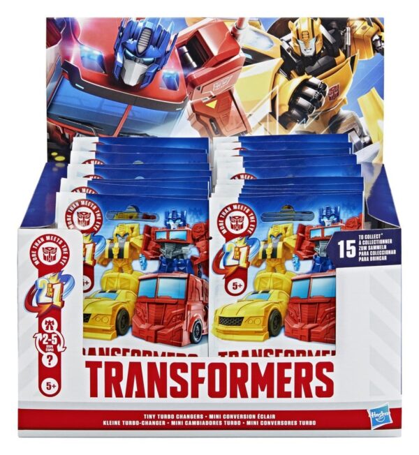 Transformers Mini Akció Figuras 4 cm Tiny Turbo Changers Blind Box Display (24)