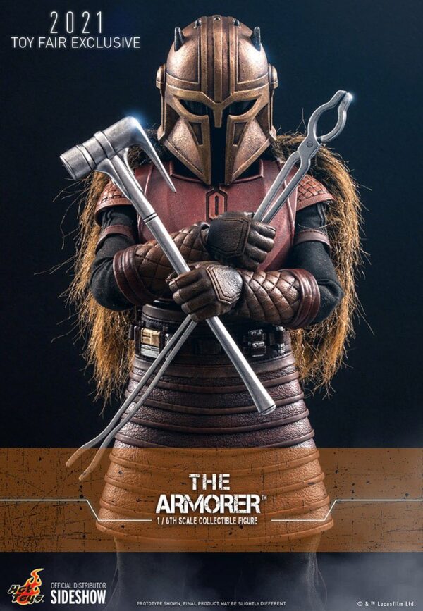 Star Wars The Mandalorian Akció Figura 1/6 The Armorer 2021 Toy Fair Exclusive 29 cm