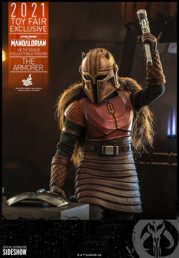 Star Wars The Mandalorian Akció Figura 1/6 The Armorer 2021 Toy Fair Exclusive 29 cm