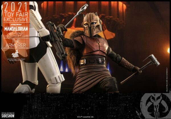 Star Wars The Mandalorian Akció Figura 1/6 The Armorer 2021 Toy Fair Exclusive 29 cm