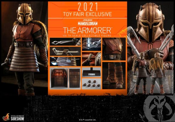 Star Wars The Mandalorian Akció Figura 1/6 The Armorer 2021 Toy Fair Exclusive 29 cm