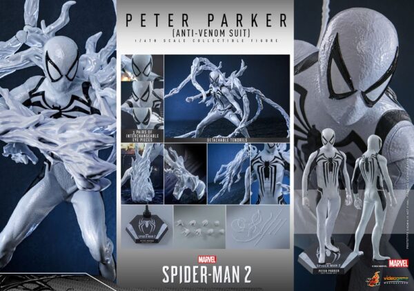 Spider-Man 2 Video Game Masterpiece Akció Figura 1/6 Peter Parker (Anti-Venom Suit) 30 cm