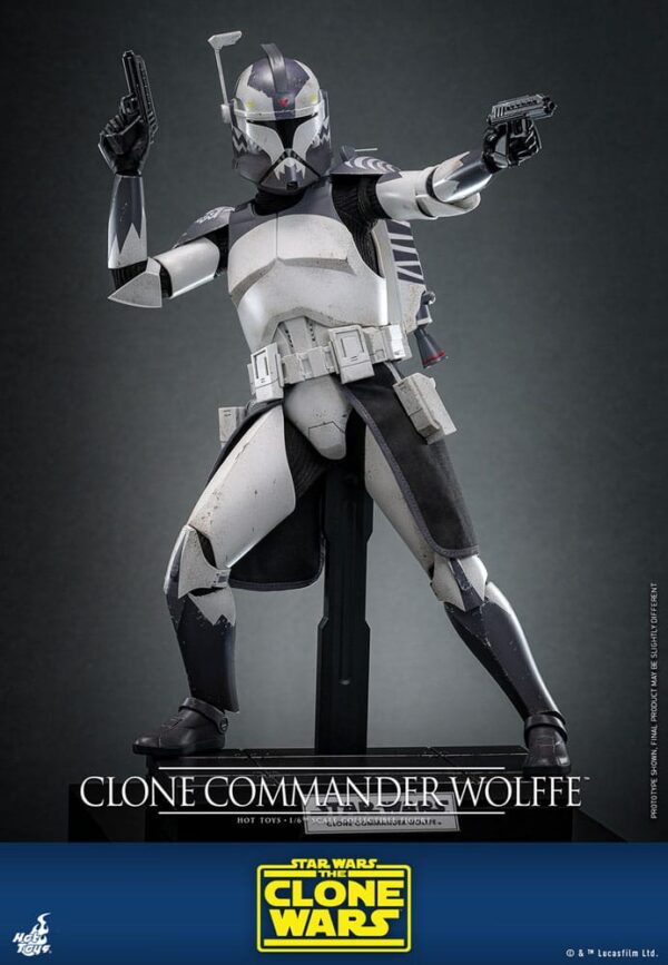Star Wars: The Clone Wars Akció Figura 1/6 Clone Commander Wolffe 30 cm