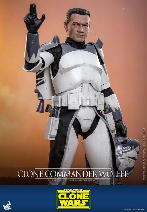 Star Wars: The Clone Wars Akció Figura 1/6 Clone Commander Wolffe 30 cm