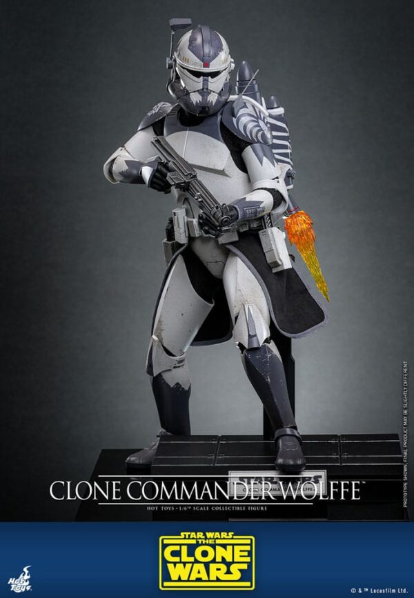Star Wars: The Clone Wars Akció Figura 1/6 Clone Commander Wolffe 30 cm