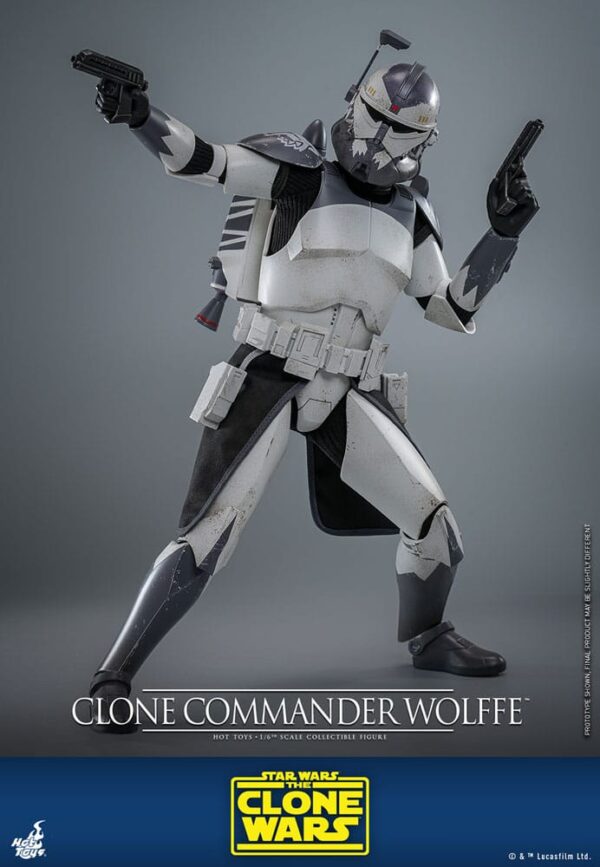 Star Wars: The Clone Wars Akció Figura 1/6 Clone Commander Wolffe 30 cm