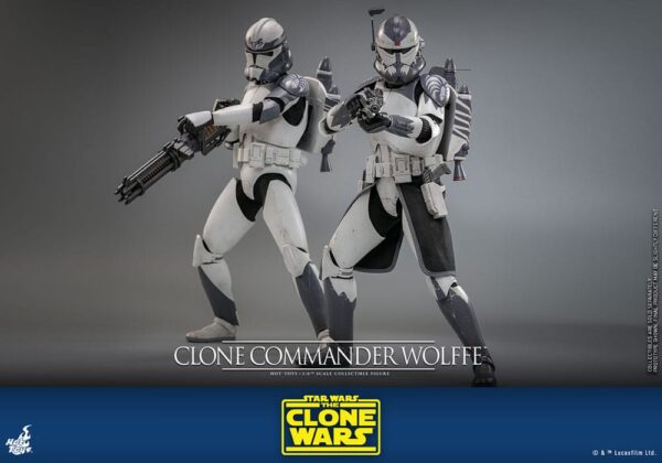 Star Wars: The Clone Wars Akció Figura 1/6 Clone Commander Wolffe 30 cm