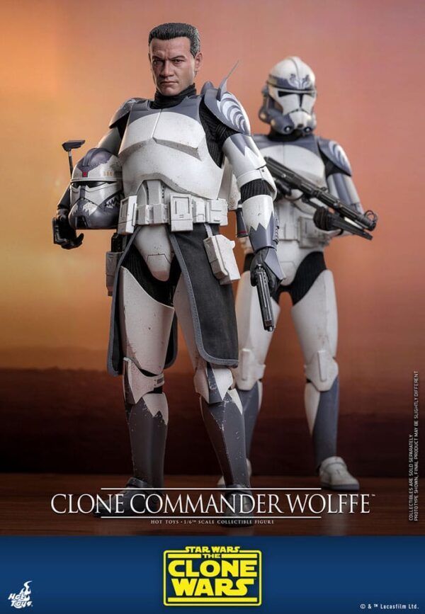 Star Wars: The Clone Wars Akció Figura 1/6 Clone Commander Wolffe 30 cm