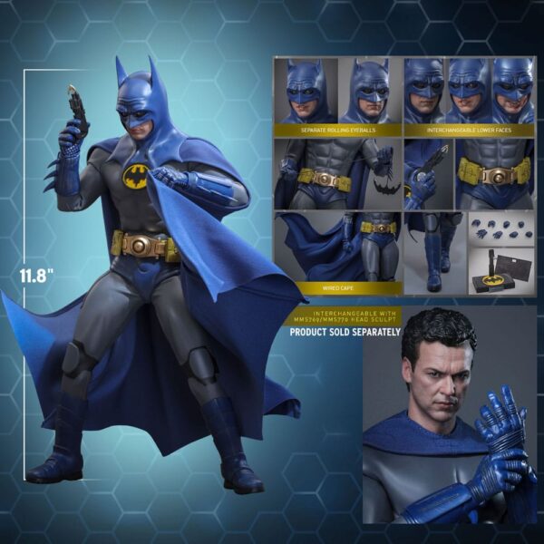The Flash Movie Masterpiece Akció Figura 1/6 Batman (Blue & Grey Suit) Limited Edition Hot Toys Exclusive 30 cm The Flash Movie Masterpiece Akció Figura 1/6 Batman (Blue & Grey Suit) Limited Edition Hot Toys Exclusive 30 cm