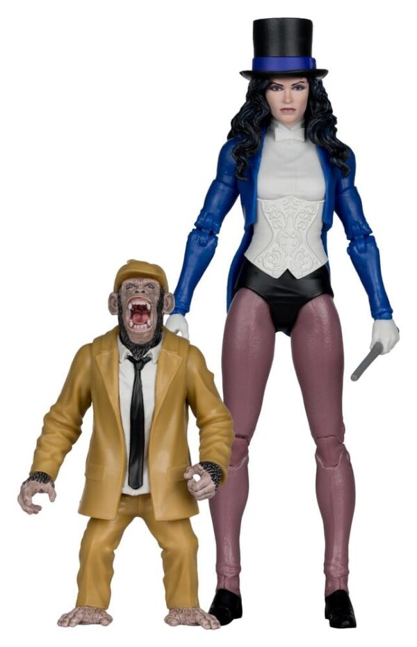 DC Multiverse McFarlane Akció Figura Zatanna with Detective Chimp Collector Edition #53 18 cm