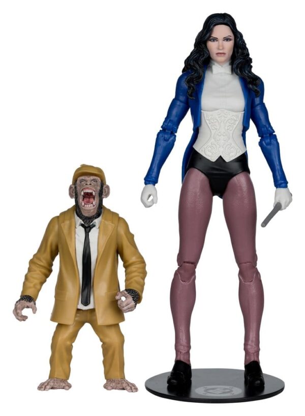 DC Multiverse McFarlane Akció Figura Zatanna with Detective Chimp Collector Edition #53 18 cm