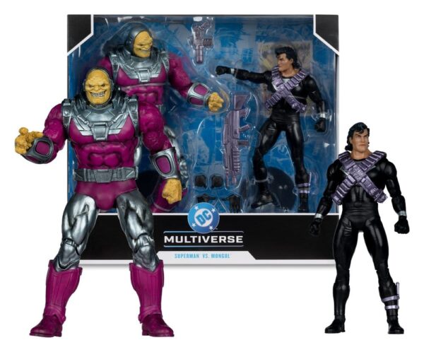 DC Multiverse Megafig Akció Figura 2-Pack Mongul vs Superman (Return of Superman) 25 cm