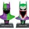 Batman DC Direct Mini Replika 1/3  2-pack Batman Cowls Hush & Knightfall (Jokerized) (Gold Label) 18 cm