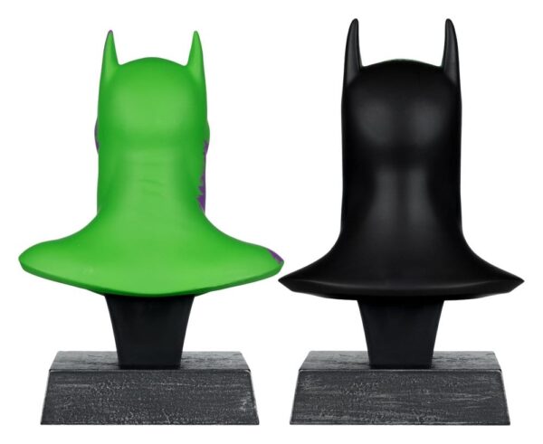 Batman DC Direct Mini Replika 1/3  2-pack Batman Cowls Hush & Knightfall (Jokerized) (Gold Label) 18 cm