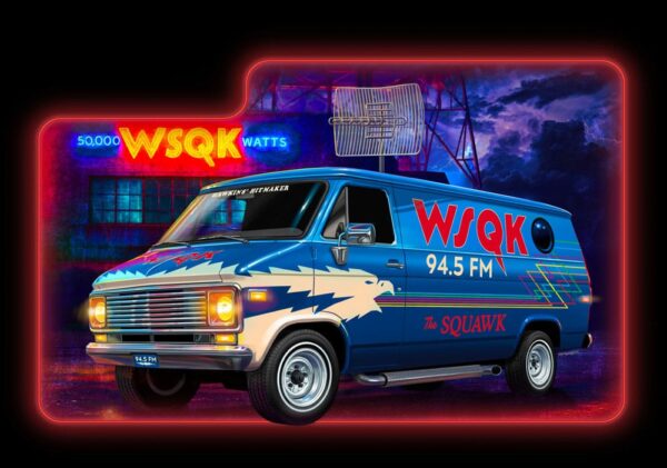 Stranger Things Squawk Van (Aqua Color) Model Kit 1/25
