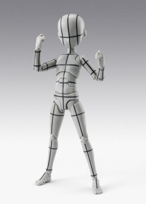 S.H.Figuarts Akció Figura Body-Kun -Ken Sugimori- Edition -Wireframe- (Gray Color Ver.) 13 cm