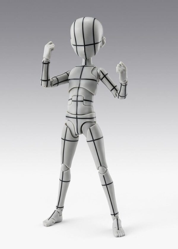 S.H.Figuarts Akció Figura Body-Kun -Ken Sugimori- Edition -Wireframe- (Gray Color Ver.) 13 cm