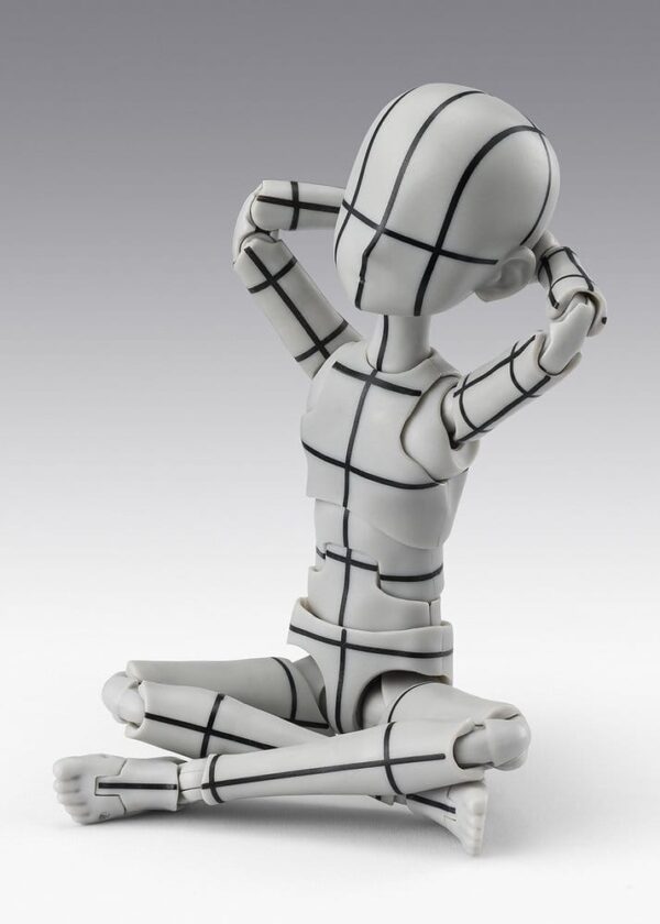 S.H.Figuarts Akció Figura Body-Kun -Ken Sugimori- Edition -Wireframe- (Gray Color Ver.) 13 cm