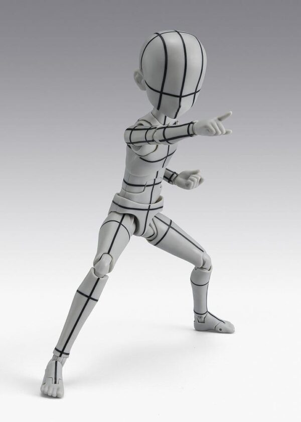 S.H.Figuarts Akció Figura Body-Kun -Ken Sugimori- Edition -Wireframe- (Gray Color Ver.) 13 cm