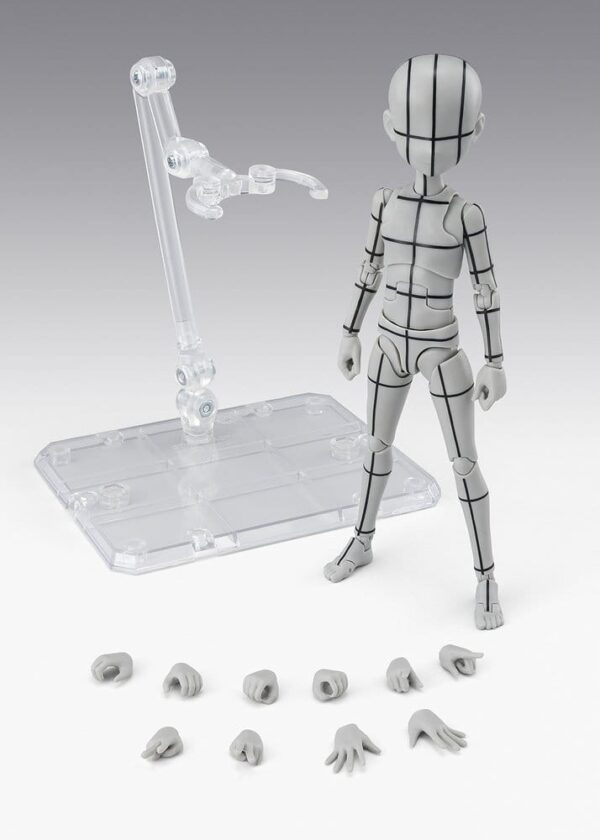 S.H.Figuarts Akció Figura Body-Kun -Ken Sugimori- Edition -Wireframe- (Gray Color Ver.) 13 cm