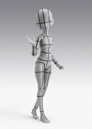 S.H.Figuarts Akció Figura Body-Chan -Ken Sugimori- Edition -Wireframe- (Gray Color Ver.) 13 cm