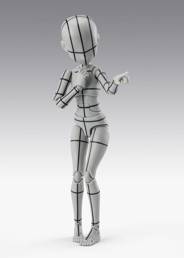 S.H.Figuarts Akció Figura Body-Chan -Ken Sugimori- Edition -Wireframe- (Gray Color Ver.) 13 cm
