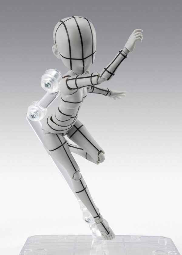 S.H.Figuarts Akció Figura Body-Chan -Ken Sugimori- Edition -Wireframe- (Gray Color Ver.) 13 cm