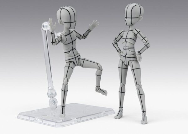 S.H.Figuarts Akció Figura Body-Chan -Ken Sugimori- Edition -Wireframe- (Gray Color Ver.) 13 cm