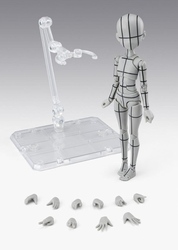 S.H.Figuarts Akció Figura Body-Chan -Ken Sugimori- Edition -Wireframe- (Gray Color Ver.) 13 cm