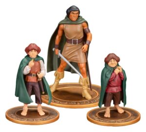 Lord of the Rings Animated Film PVC Figuras 3-Pack Frodo, Aragorn, and Samwise