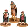 Lord of the Rings Animated Film PVC Figuras 3-Pack Frodo, Aragorn, and Samwise