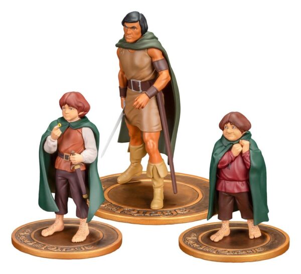 Lord of the Rings Animated Film PVC Figuras 3-Pack Frodo, Aragorn, and Samwise