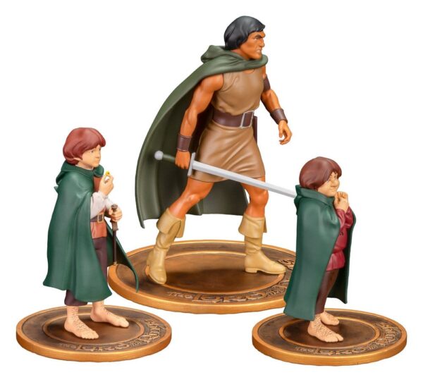Lord of the Rings Animated Film PVC Figuras 3-Pack Frodo, Aragorn, and Samwise