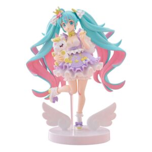 Hatsune Miku Tenitol PVC Szobor Hatsune Miku Yumekawa Princess Lavender Ver. 21 cm