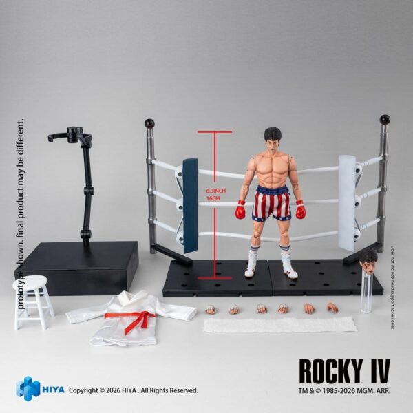 Rocky IV Exquisite Super Series Akció Figura 1/12 Rocky Boxer Version 16 cm