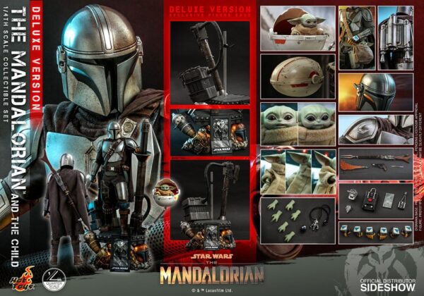 Star Wars The Mandalorian Akció Figura 2-Pack 1/4 The Mandalorian & The Child Deluxe 46 cm