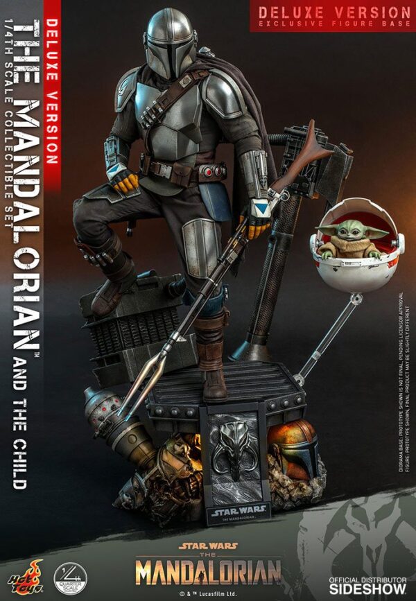Star Wars The Mandalorian Akció Figura 2-Pack 1/4 The Mandalorian & The Child Deluxe 46 cm