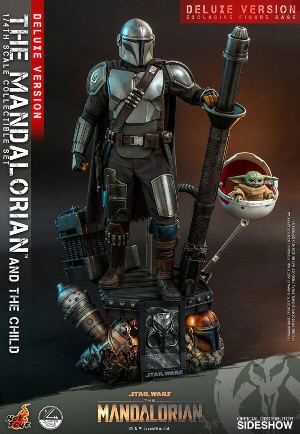 Star Wars The Mandalorian Akció Figura 2-Pack 1/4 The Mandalorian & The Child Deluxe 46 cm