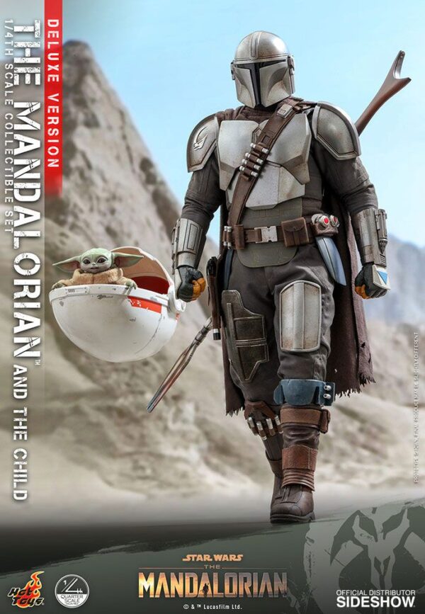 Star Wars The Mandalorian Akció Figura 2-Pack 1/4 The Mandalorian & The Child Deluxe 46 cm