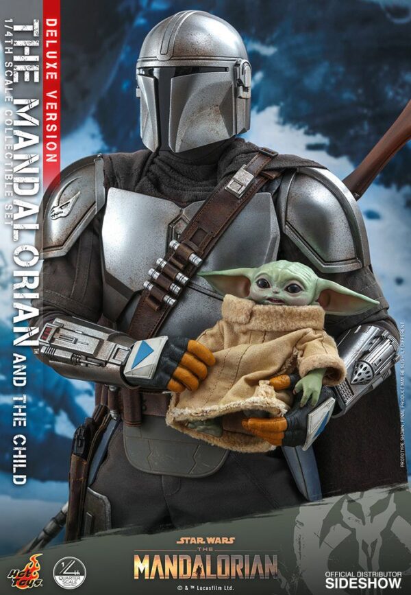 Star Wars The Mandalorian Akció Figura 2-Pack 1/4 The Mandalorian & The Child Deluxe 46 cm