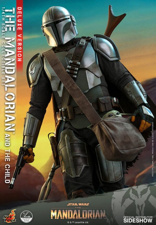 Star Wars The Mandalorian Akció Figura 2-Pack 1/4 The Mandalorian & The Child Deluxe 46 cm