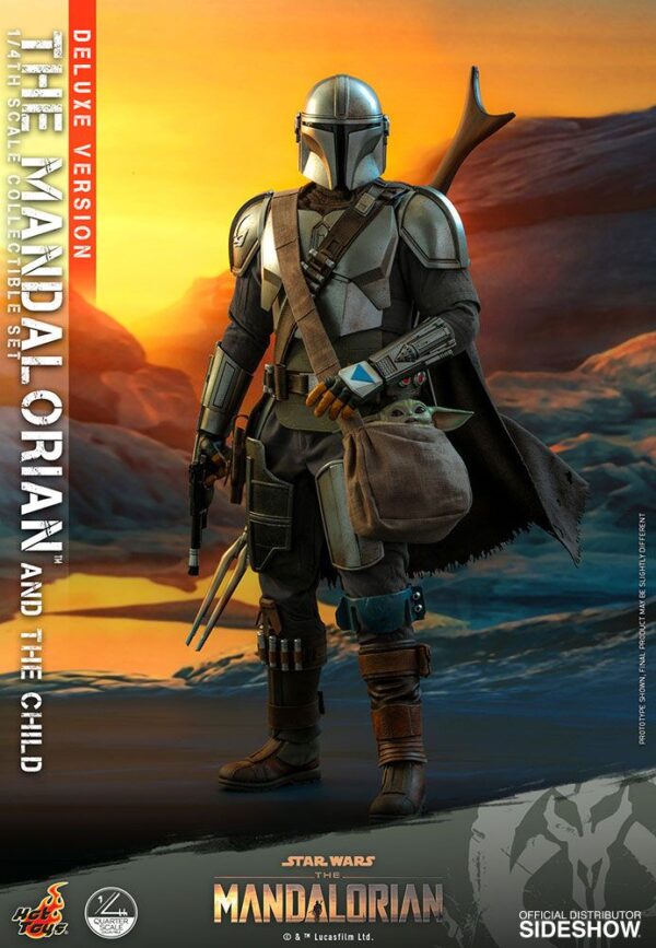 Star Wars The Mandalorian Akció Figura 2-Pack 1/4 The Mandalorian & The Child Deluxe 46 cm