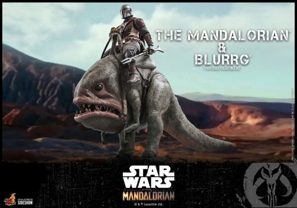 Star Wars The Mandalorian Akció Figura 2-Pack 1/6 The Mandalorian & Blurrg 37 cm