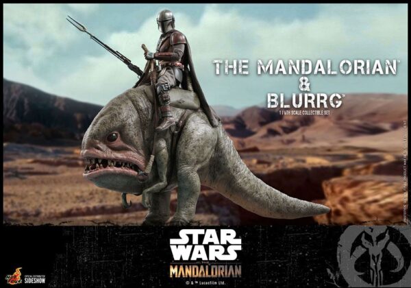 Star Wars The Mandalorian Akció Figura 2-Pack 1/6 The Mandalorian & Blurrg 37 cm