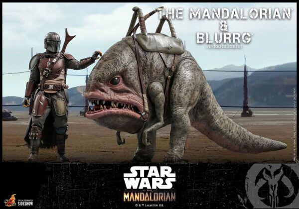 Star Wars The Mandalorian Akció Figura 2-Pack 1/6 The Mandalorian & Blurrg 37 cm