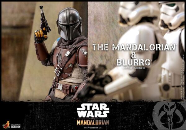Star Wars The Mandalorian Akció Figura 2-Pack 1/6 The Mandalorian & Blurrg 37 cm