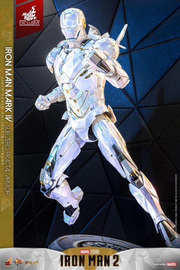 Iron Man 2 Movie Masterpiece Diecast Akció Figura 1/6 Iron Man Mark IV (Sub-Zero Fractal Armor) Hot Toys Exclusive 33 cm