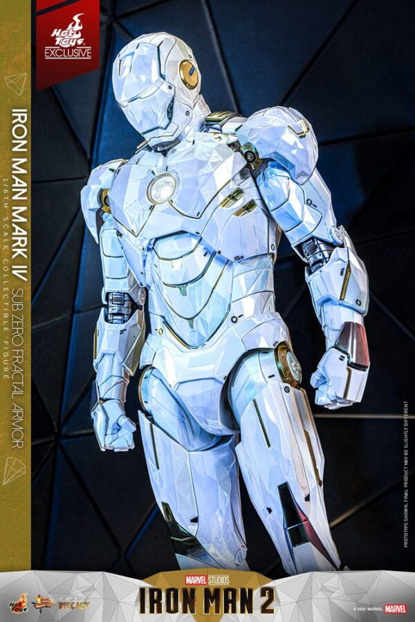 Iron Man 2 Movie Masterpiece Diecast Akció Figura 1/6 Iron Man Mark IV (Sub-Zero Fractal Armor) Hot Toys Exclusive 33 cm